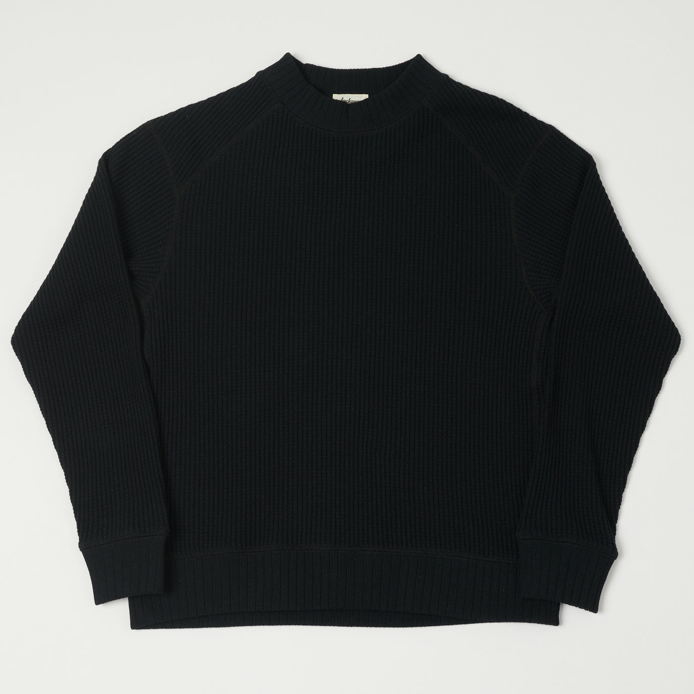 Jackman Midneck Waffle Sweatshirt - Black