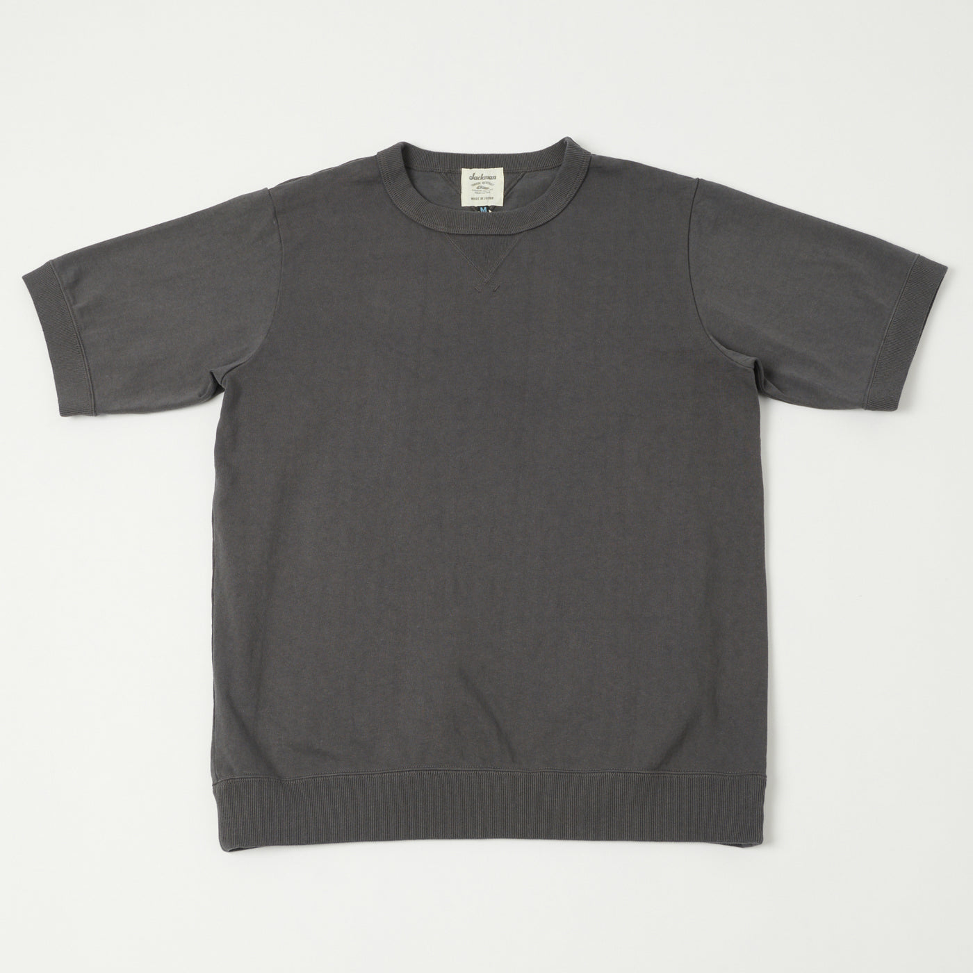 Jackman Dotsume Rib T-Shirt - Gunmetal