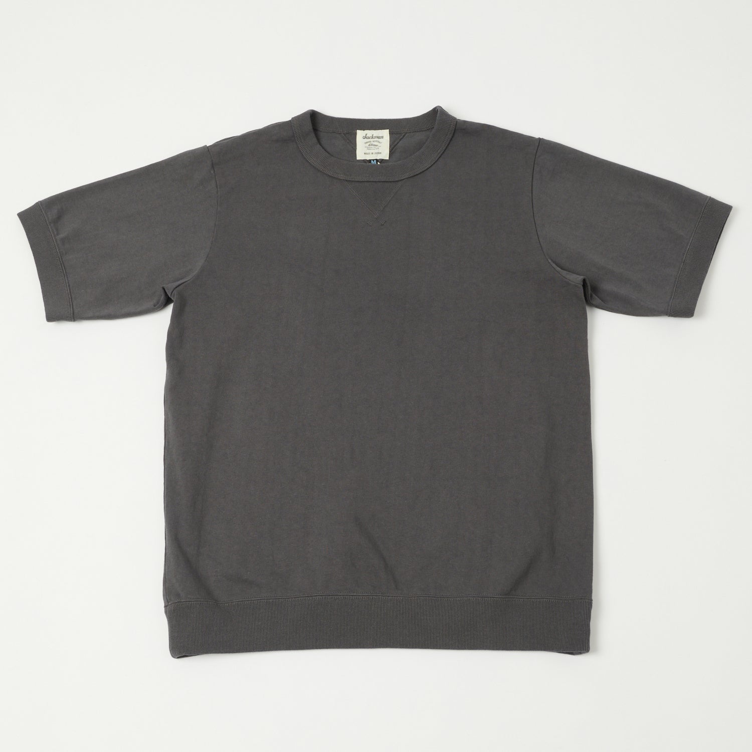 Jackman Dotsume Rib T-Shirt - Gunmetal