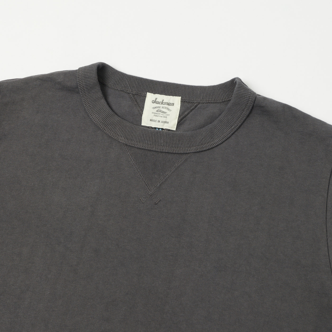 Jackman Dotsume Rib T-Shirt - Gunmetal