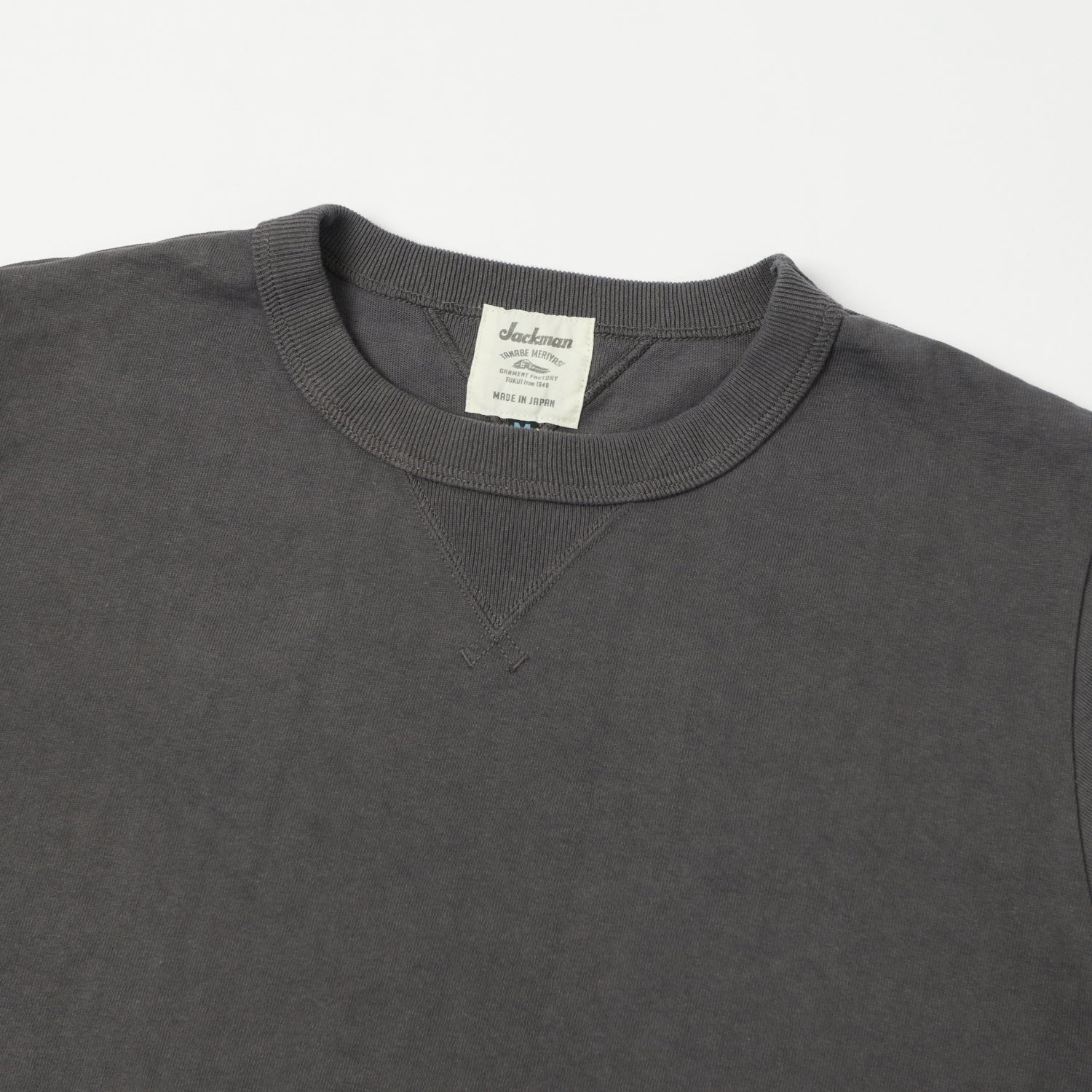 Jackman Dotsume Rib T-Shirt - Gunmetal