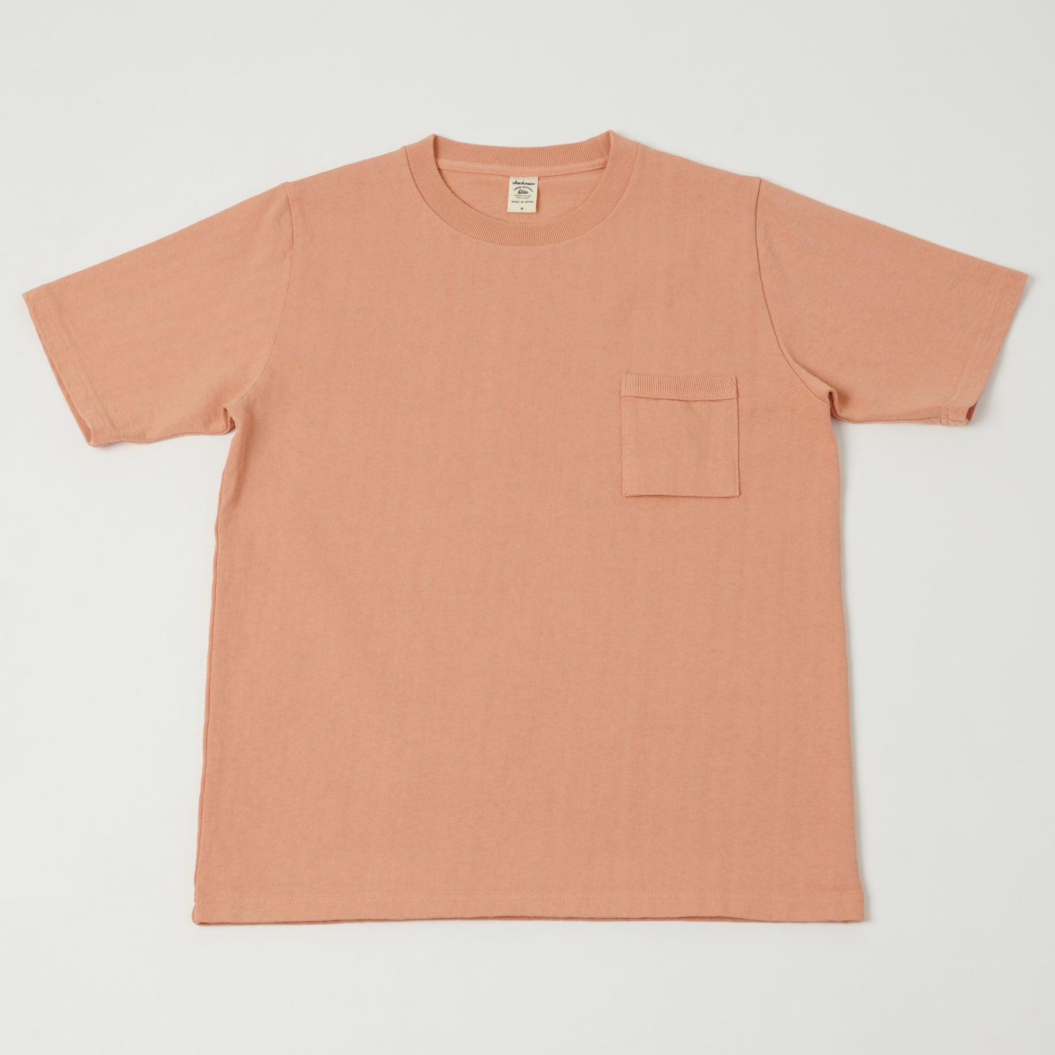 Jackman Dotsume Pocket T-Shirt - Coral