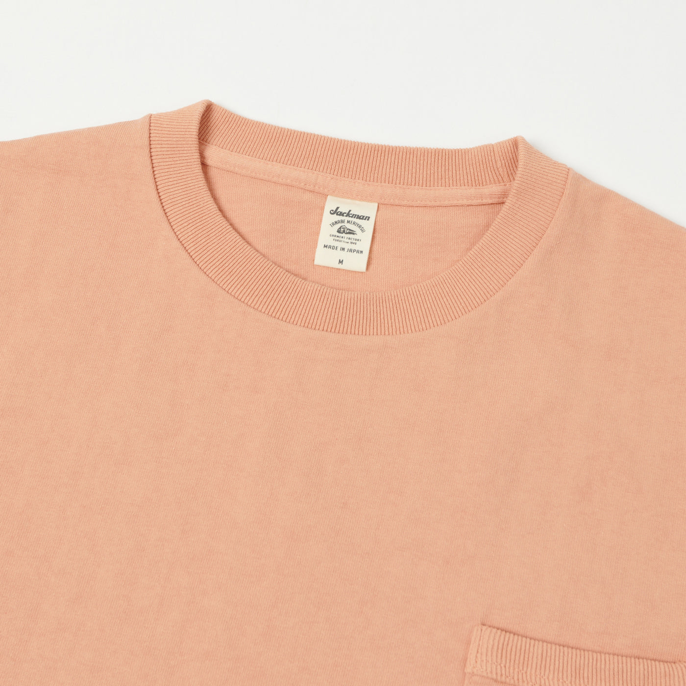 Jackman Dotsume Pocket T-Shirt - Coral