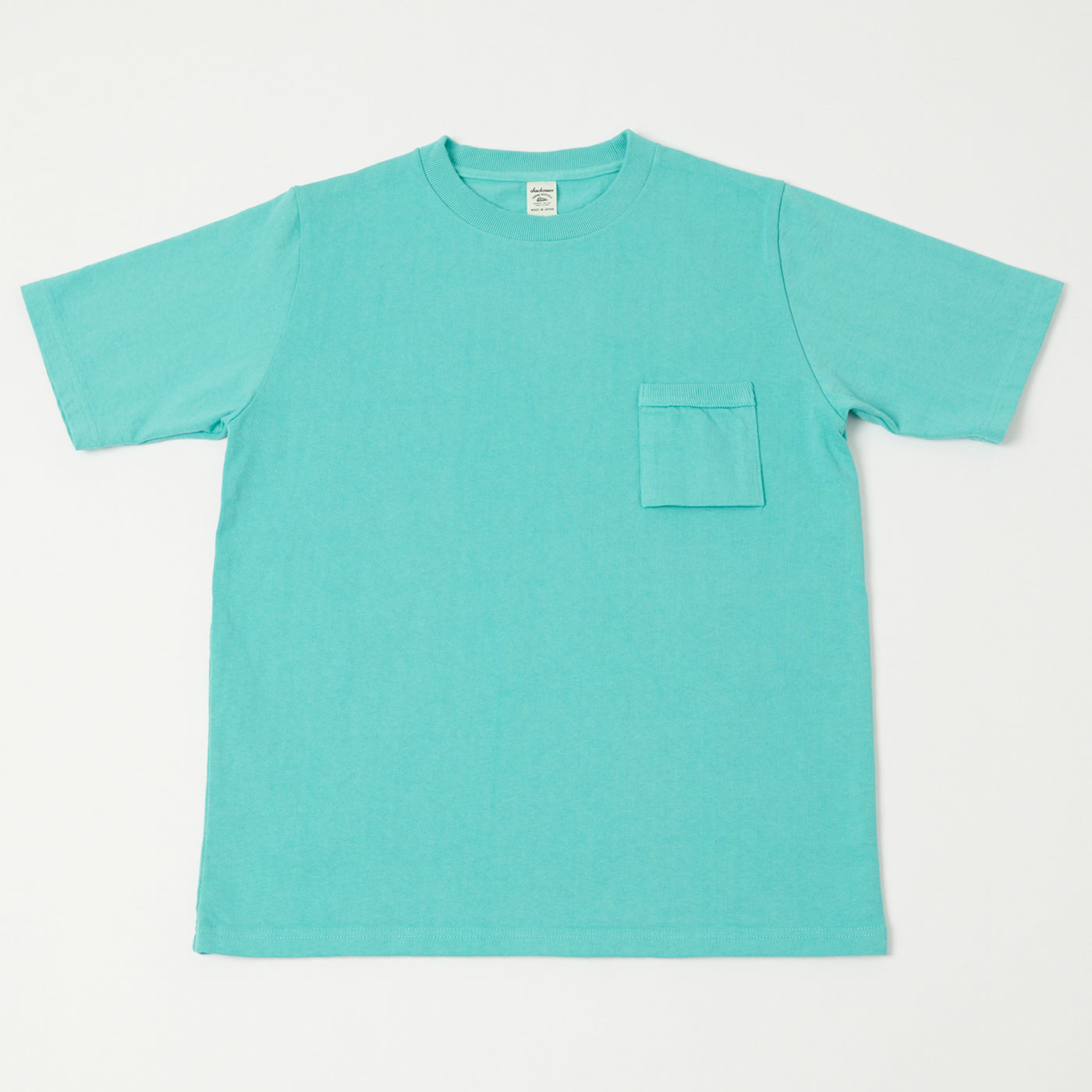 Jackman Dotsume Pocket T-Shirt - Turquoise Blue