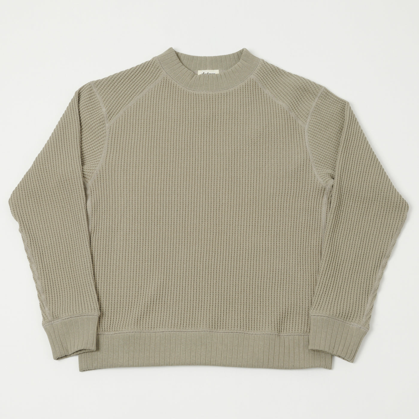 Jackman Midneck Waffle Sweatshirt - Shadow Khaki