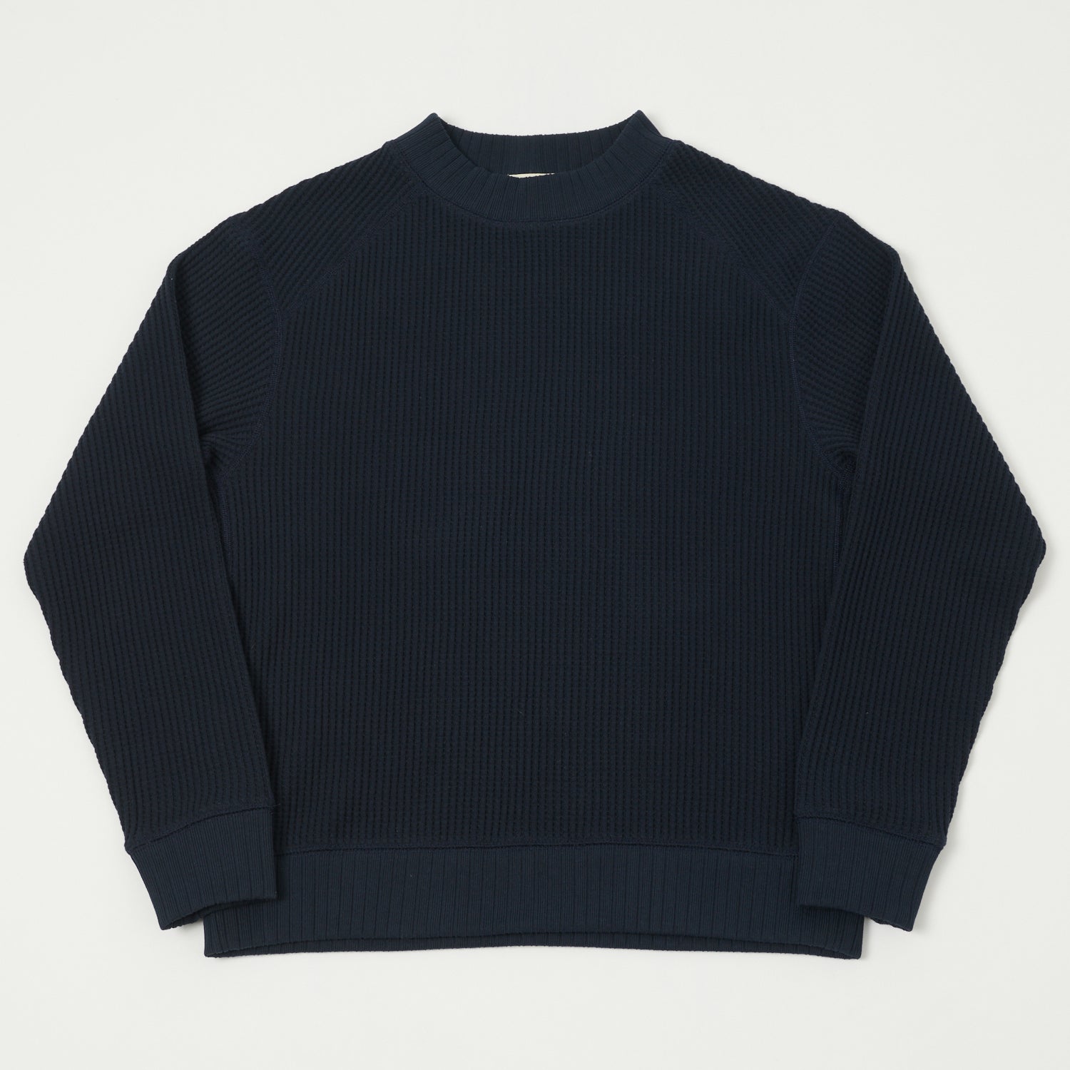 Jackman Midneck Waffle Sweatshirt - Dark Navy