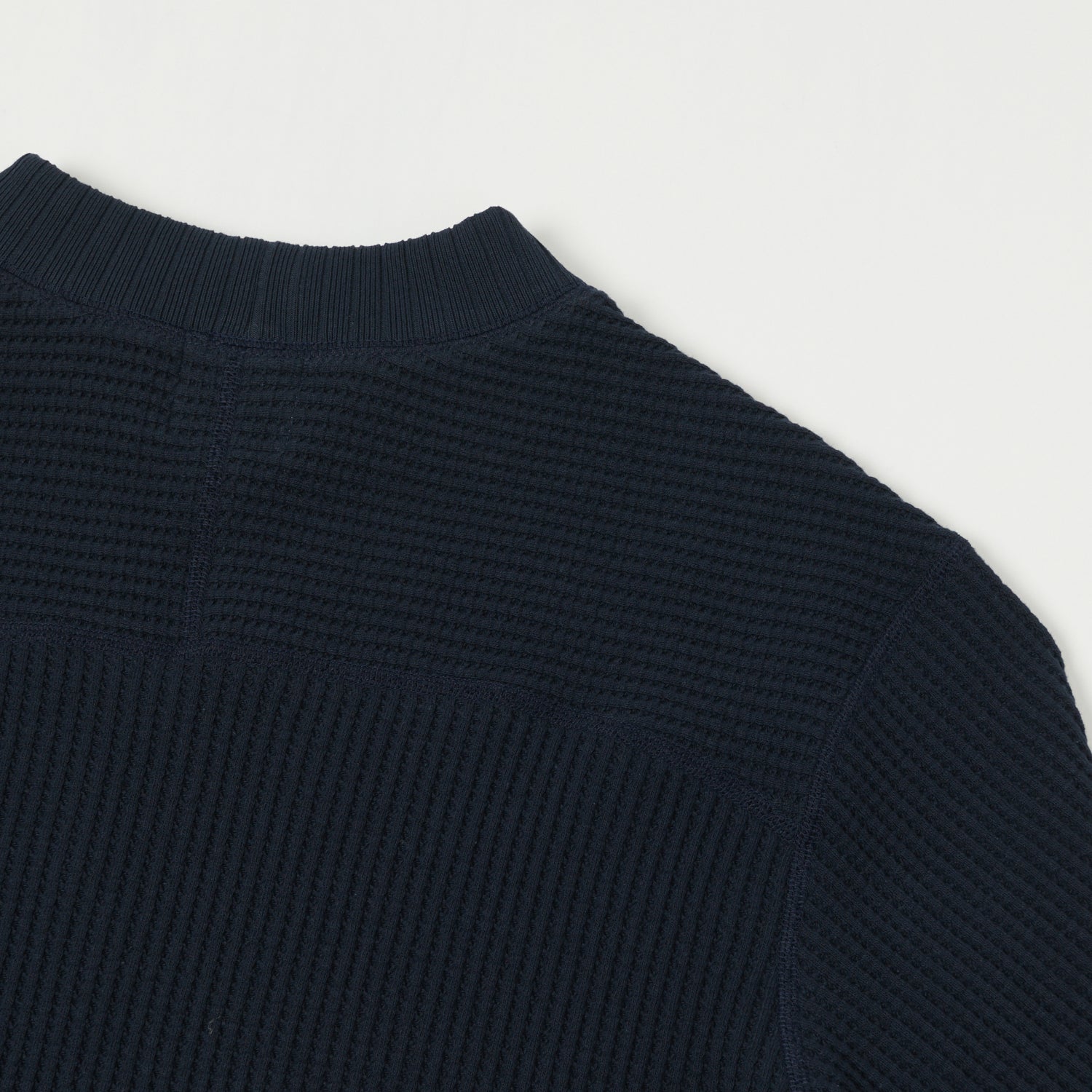 Jackman Midneck Waffle Sweatshirt - Dark Navy