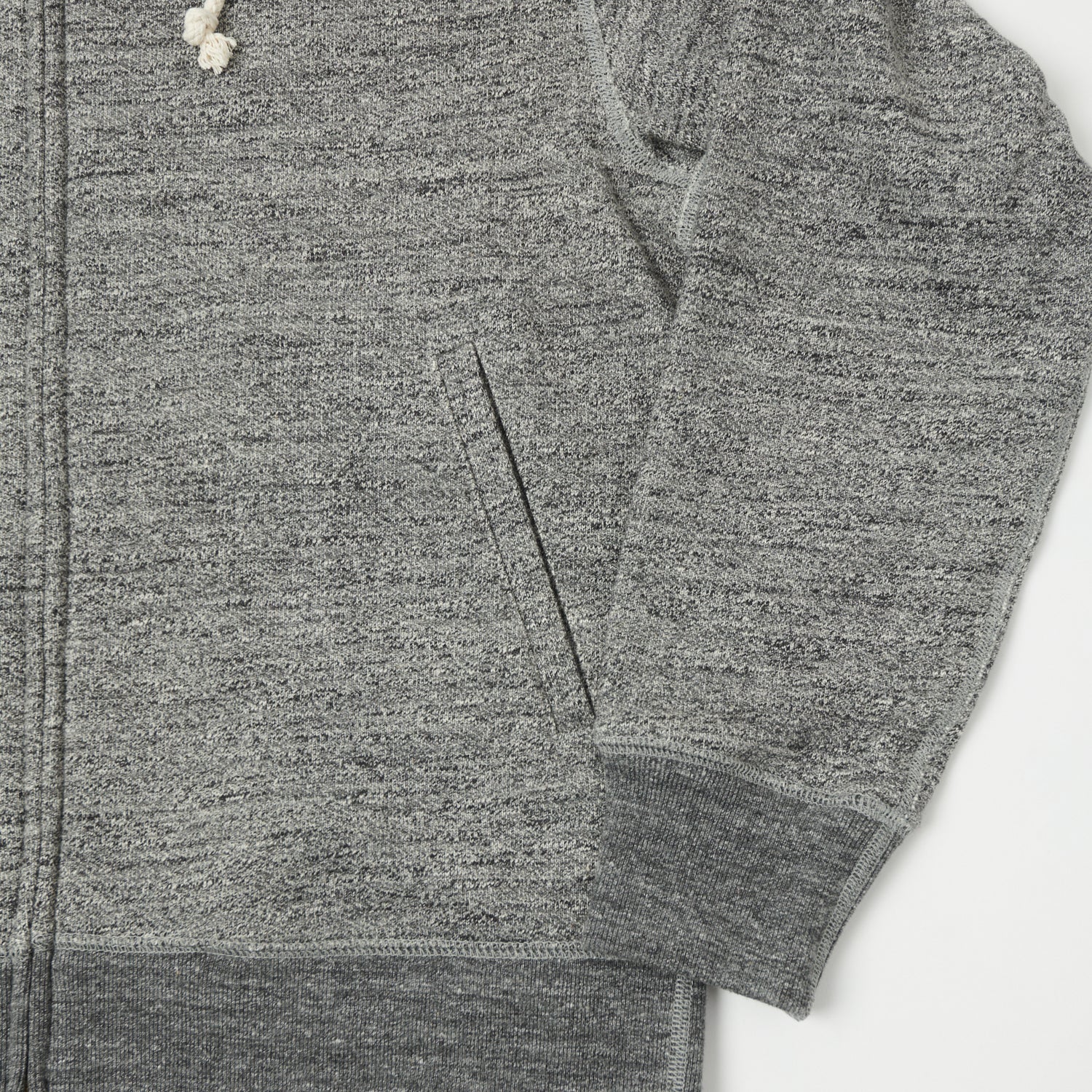 Jackman GG Zip Trough Sweat Parka - Charcoal