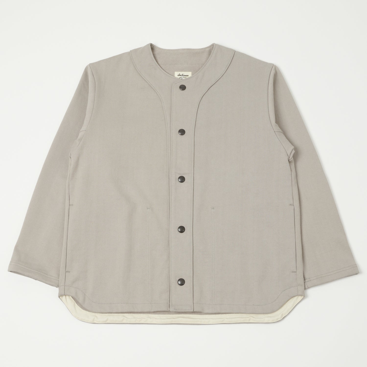 Jackman Dotsume UF Sweat Cardigan - Solid Grey