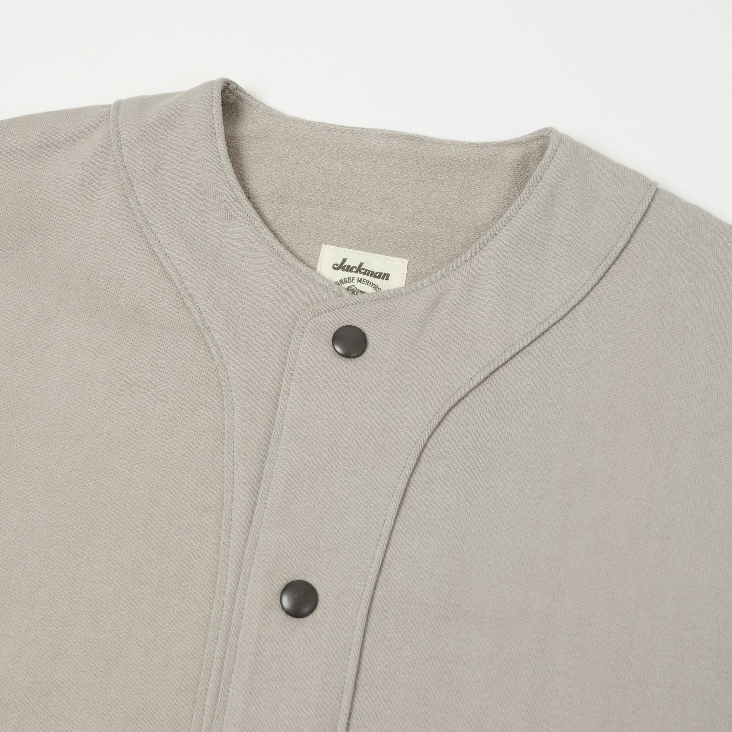 Jackman Dotsume UF Sweat Cardigan - Solid Grey