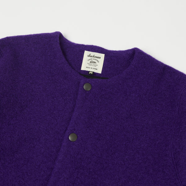 Jackman JM8278 Wool Collarless Jacket - Purple