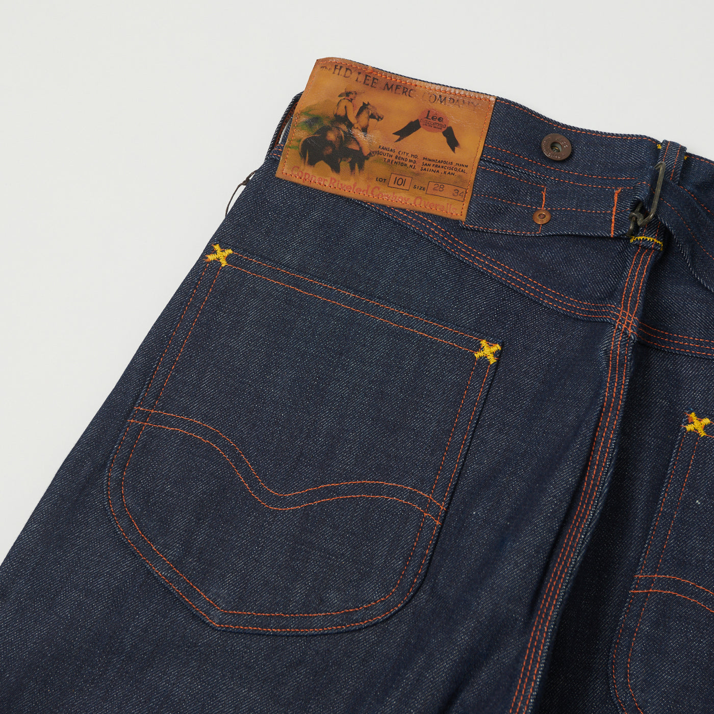Lee Archives 1930 'Real Vintage Cowboy' 101 Wide Straight Jeans - Raw