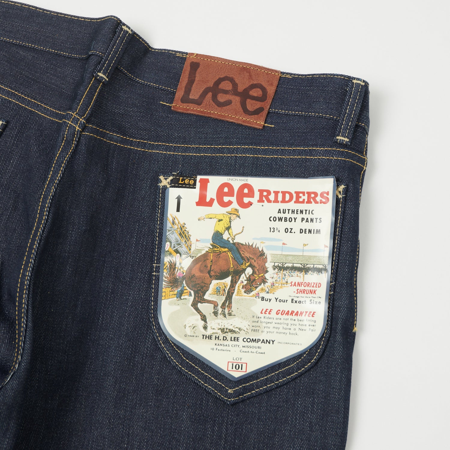 40-50s vintage Lee RIDERS 101B　リー　ライダース 50's Lee 101B RIDERS リー ライダース デニム センター赤タグ 希少