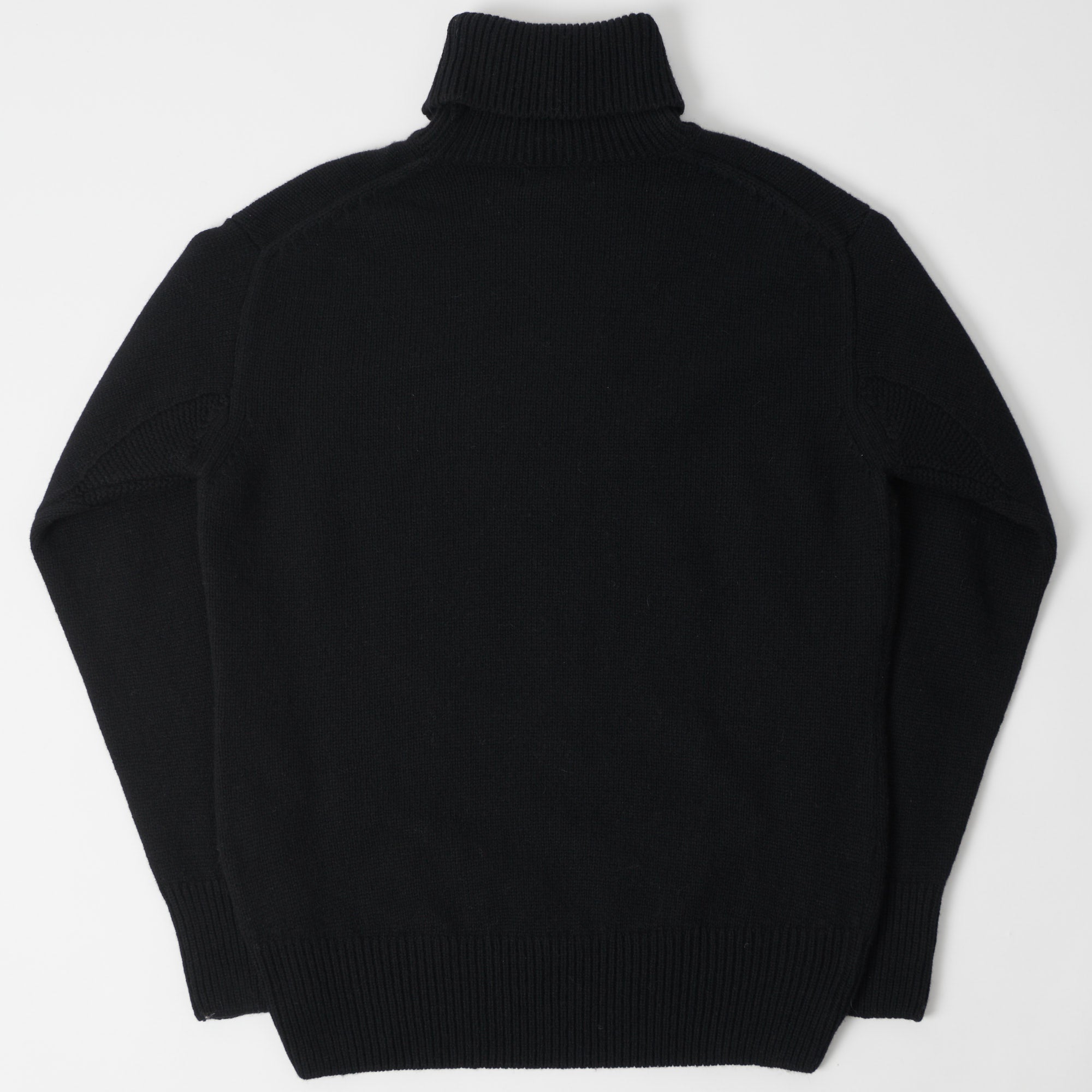 Merz b. Schwanen 'Good Basics' Wool Cashmere Knit Trutleneck - Deep Black