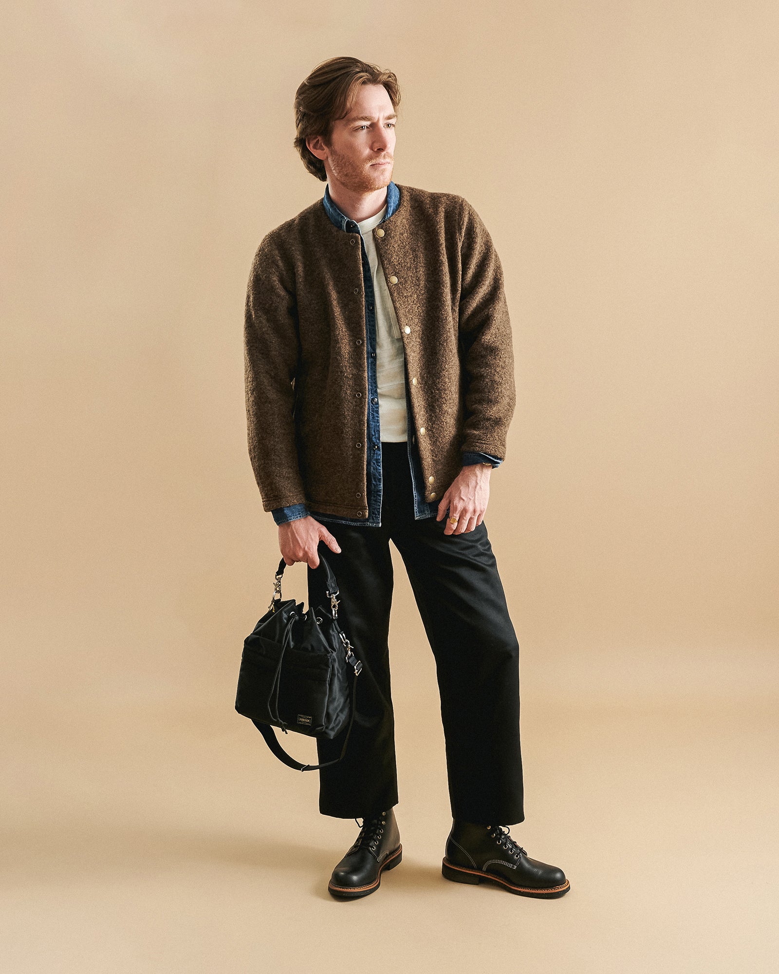 Porter-Yoshida & Co. Small Balloon Sac  - Black