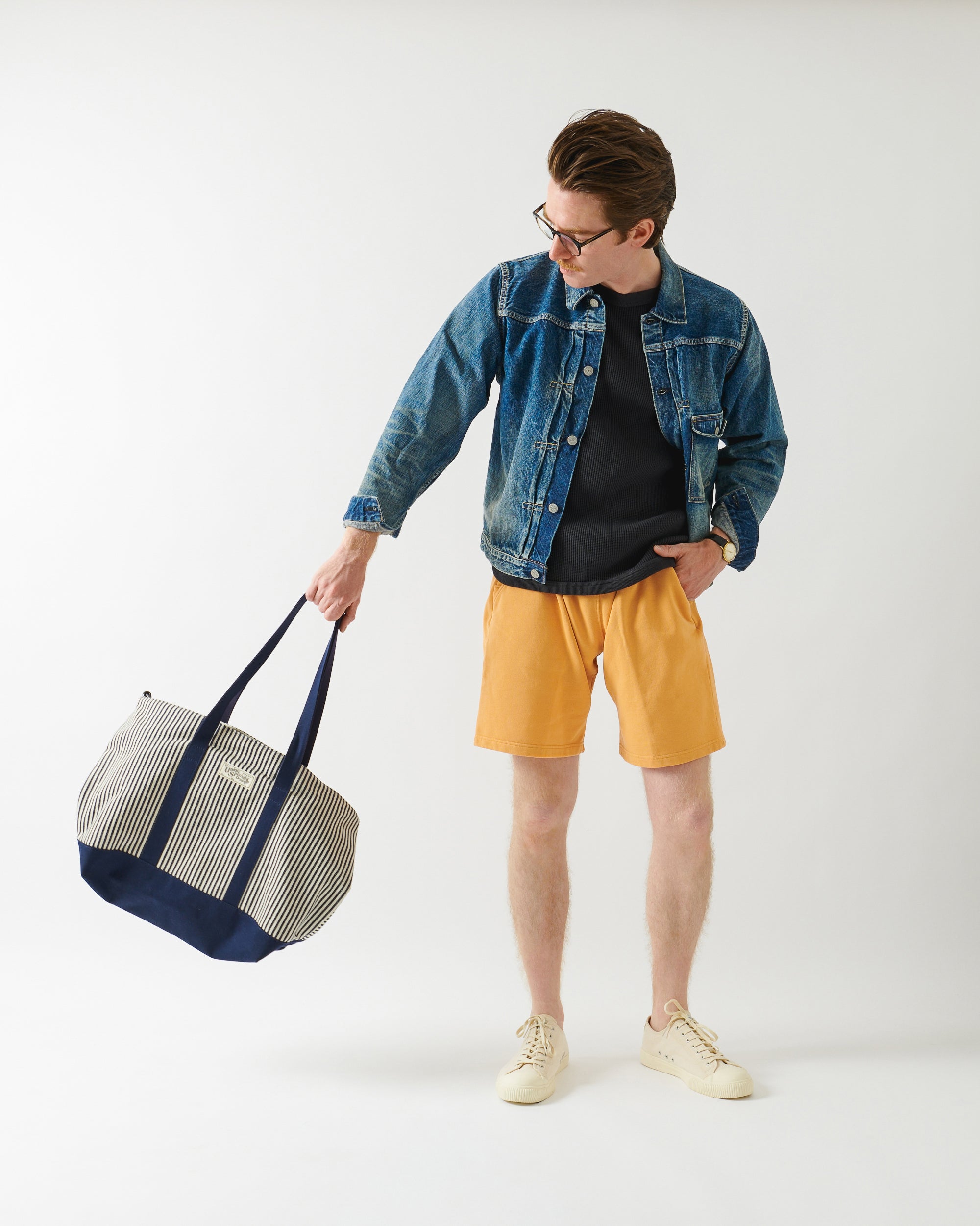 FULLCOUNT 5964S Heavyweight Waffle T-Shirt - Ink Black