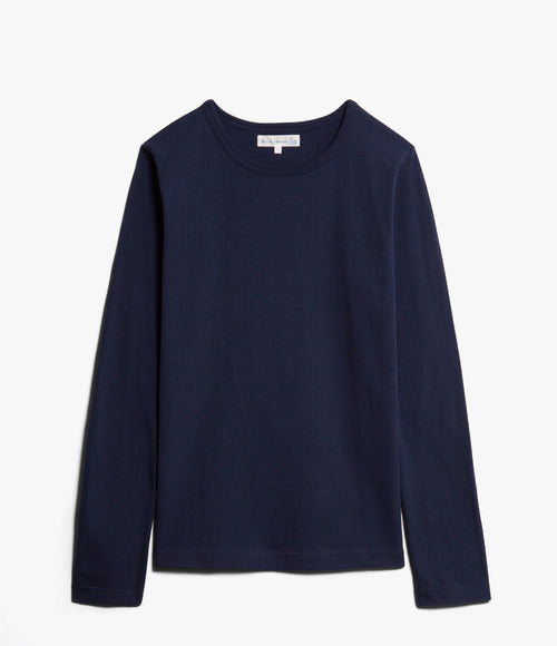 Merz b. Schwanen 1950sLS Lightweight Long Sleeve T-Shirt - Ink Blue