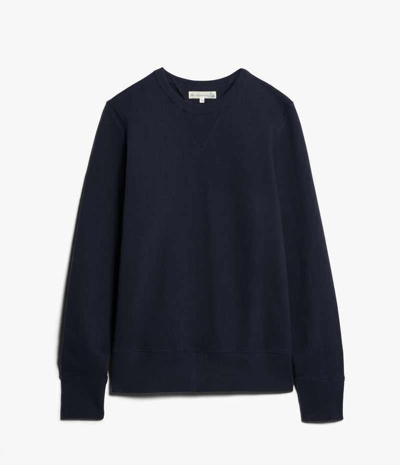 Merz b. Schwanen 346 Crew Neck Sweatshirt - Night Blue
