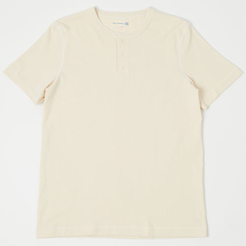 Merz b. Schwanen 204SL Short Sleeve Henley - Nature