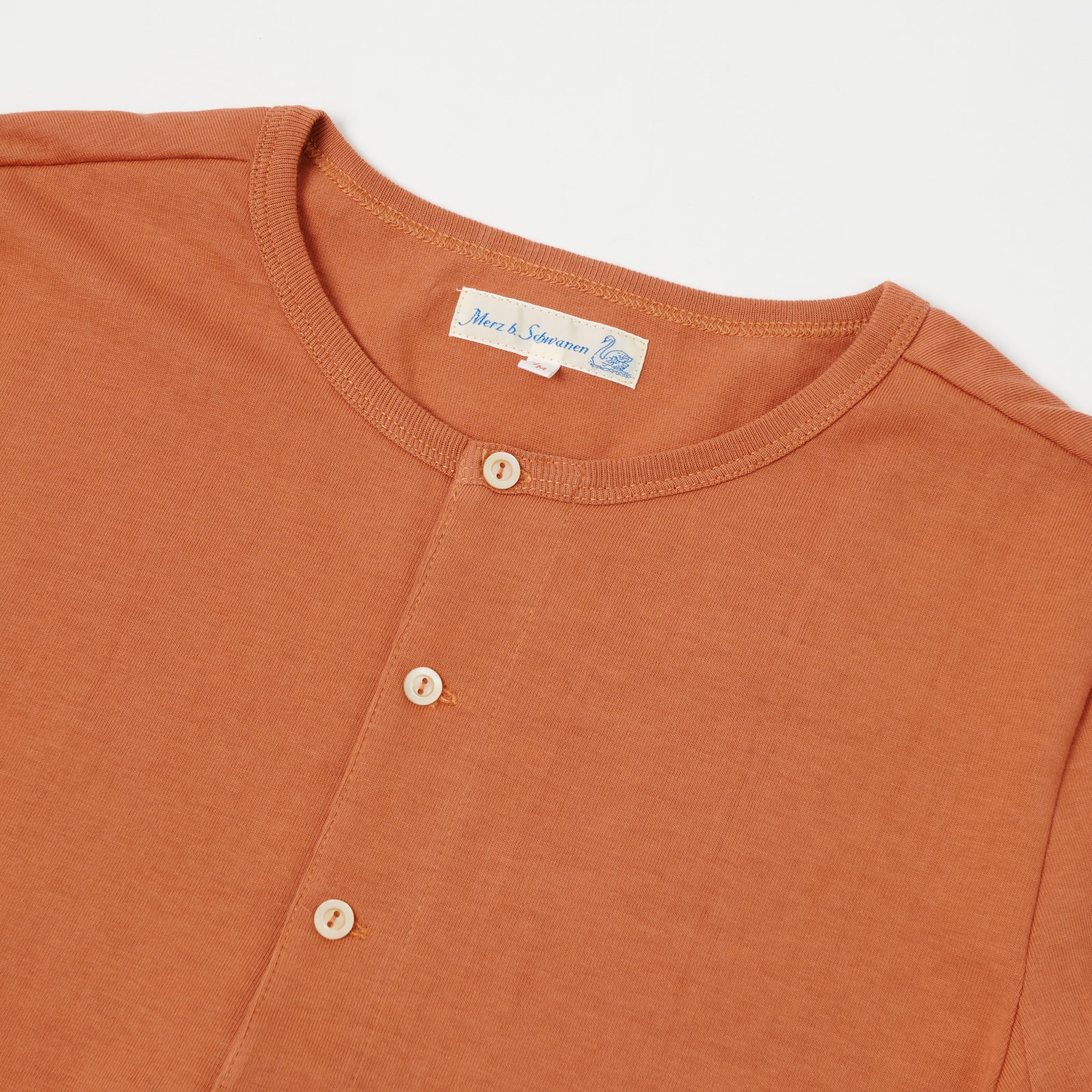Merz b. Schwanen 206 Long Sleeve Henley - Sunset | SON OF A STAG