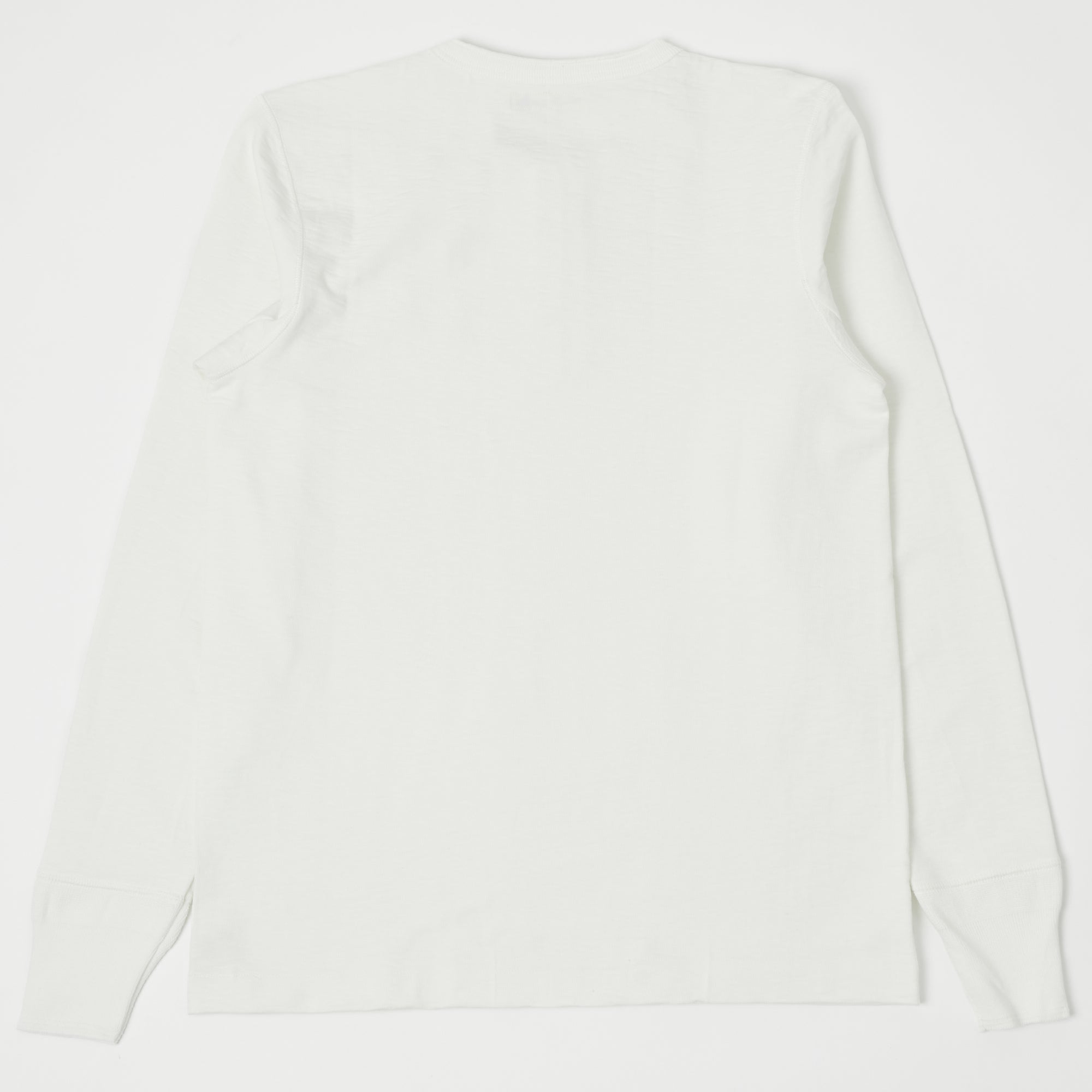 Merz b. Schwanen 2S04 Heavyweight Long Sleeve Henley - White