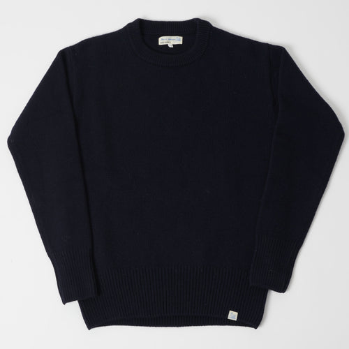 Merz b. Schwanen 'Good Basics' Wool Cashmere Knit Pullover - Dark Navy