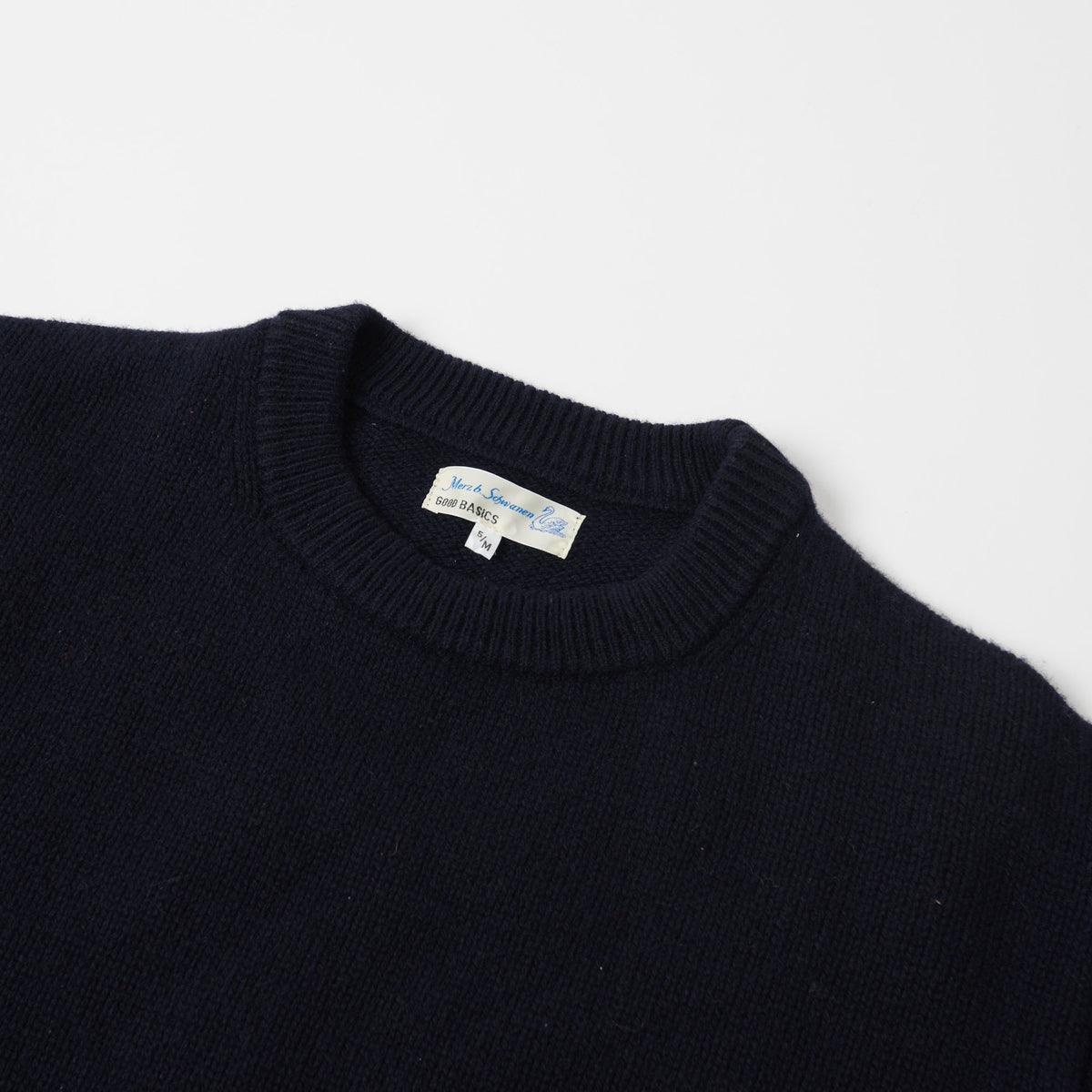 Merz b. Schwanen Wool Cashmere Knit Pullover - Dark Navy