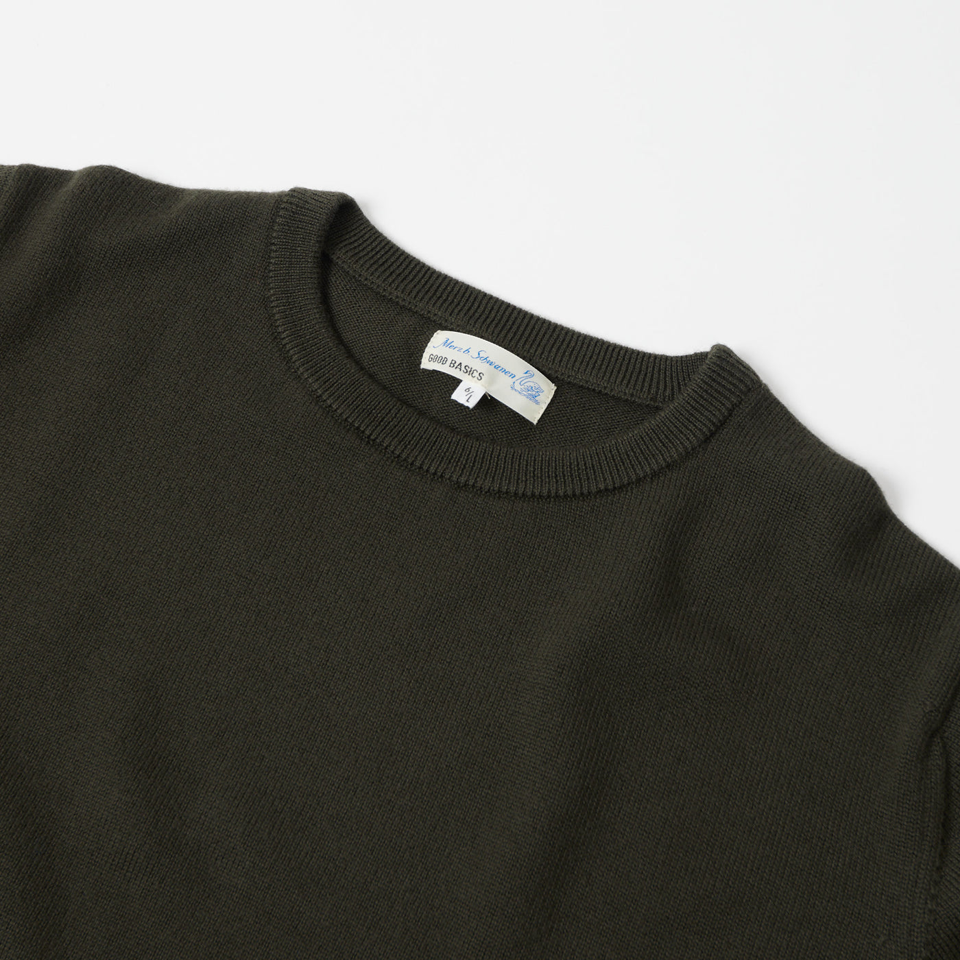 Merz b. Schwanen 'Good Basics' Oversized Merino Pullover - Army