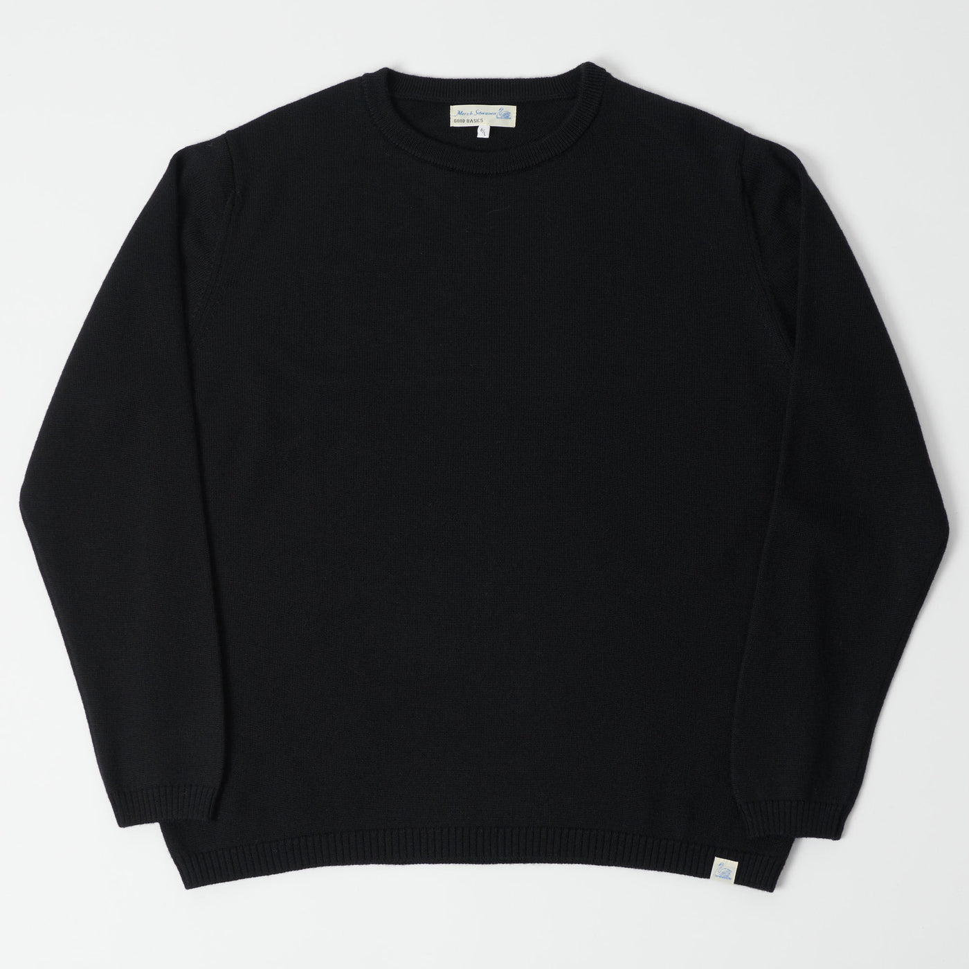 Merz b. Schwanen 'Good Basics' Oversized Merino Pullover - Deep Black
