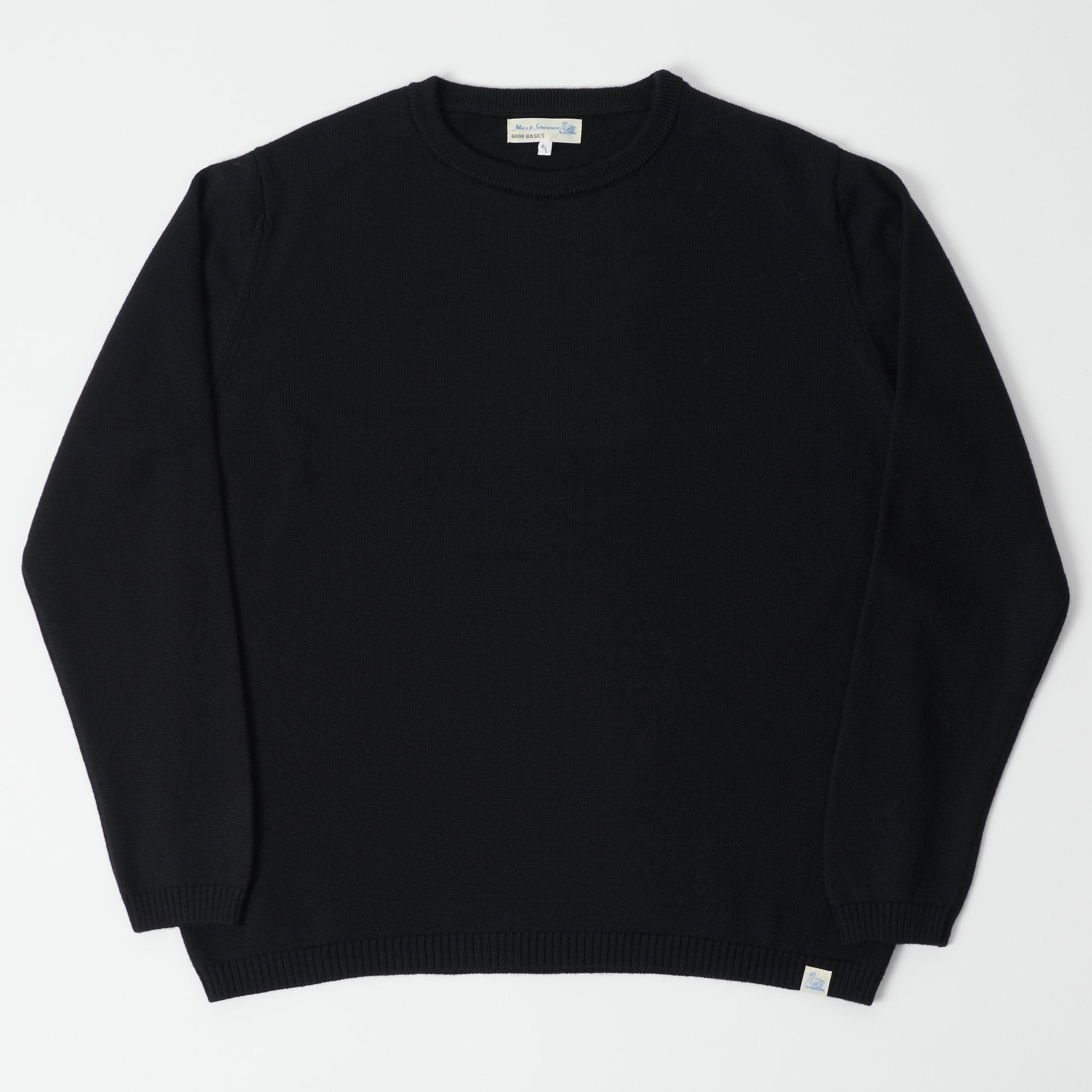 Merz b. Schwanen 'Good Basics' Oversized Merino Pullover - Deep Black