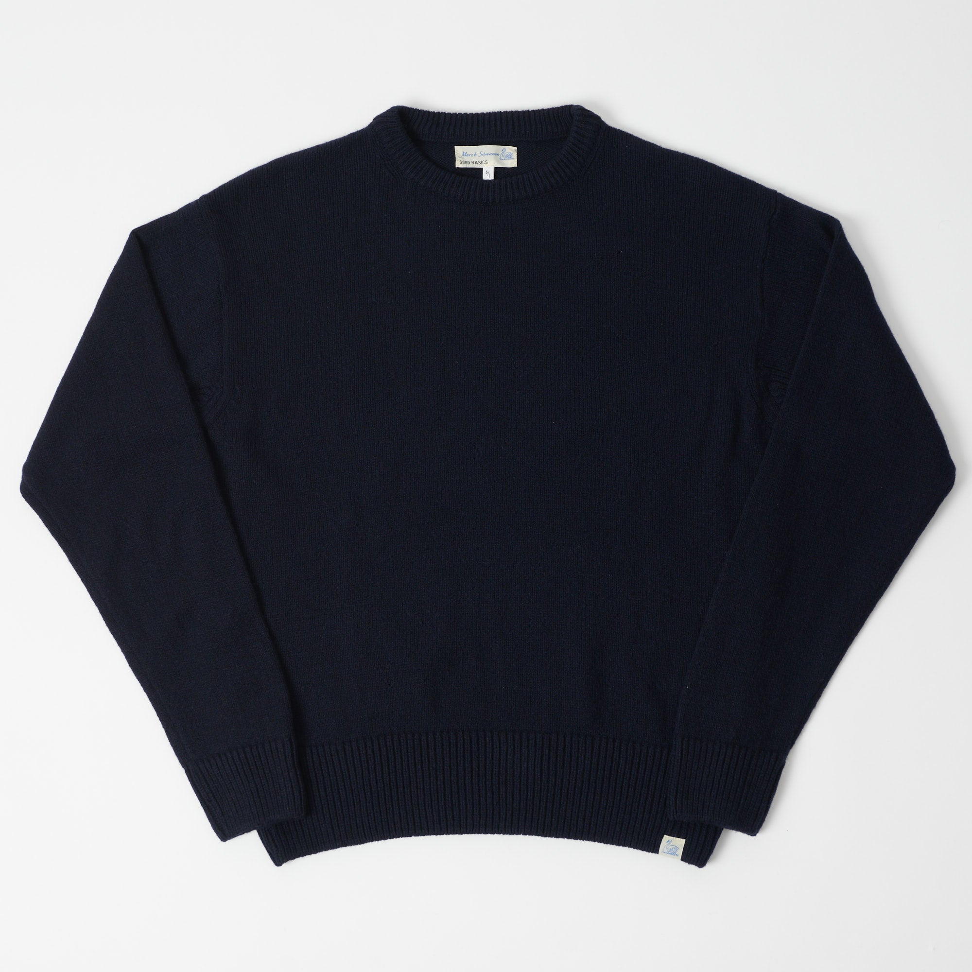 Merz b. Schwanen 'Good Basics' Recycled Cashmere Pullover - Dark Navy