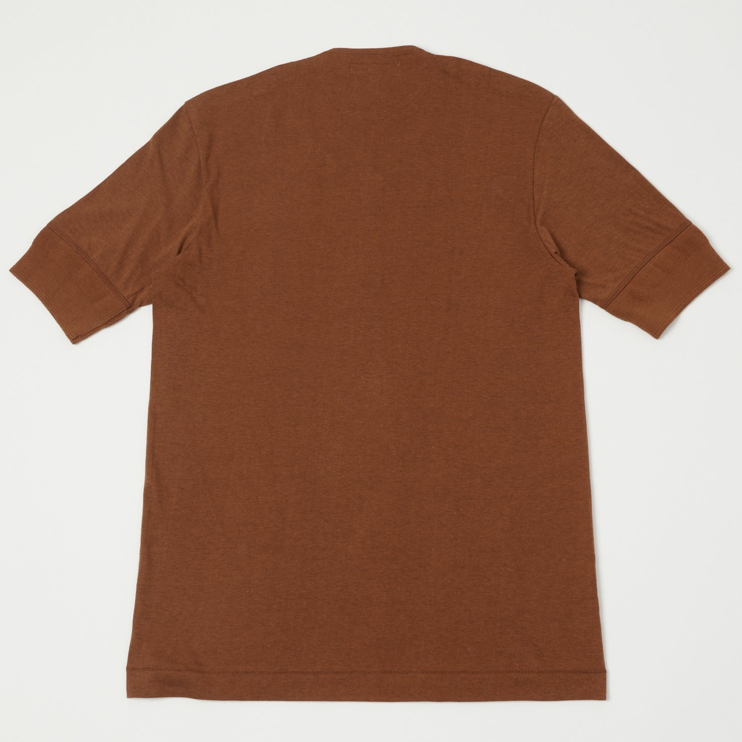 Merz b. Schwanen 103 Lightweight Short Sleeve Henley - Tan