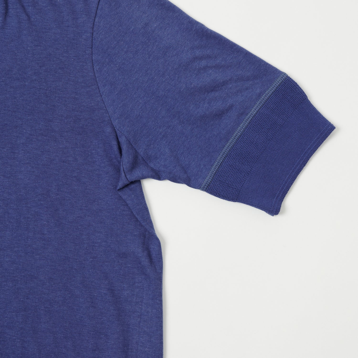 Merz b. Schwanen 103 Lightweight Short Sleeve Henley - Pacific