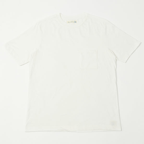 Merz b. Schwanen 1940sP Crew Neck Pocket Tee - White