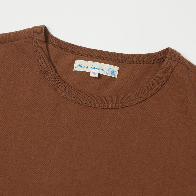 Merz b. Schwanen 1950s Crew Neck Tee - Tan