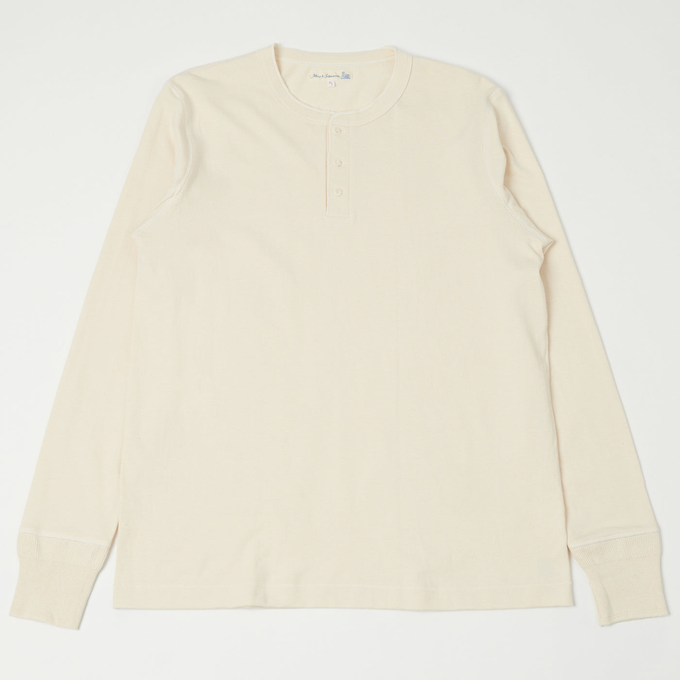 Merz b. Schwanen 204 Long Sleeve Henley - Nature