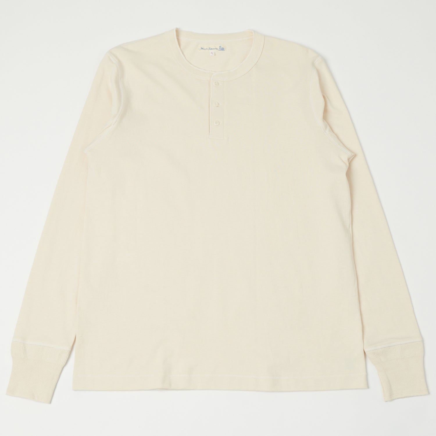 Merz b. Schwanen 204 Long Sleeve Henley - Nature