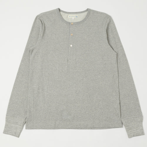 Merz b. Schwanen 206 Long Sleeve Henley - Grey Melange