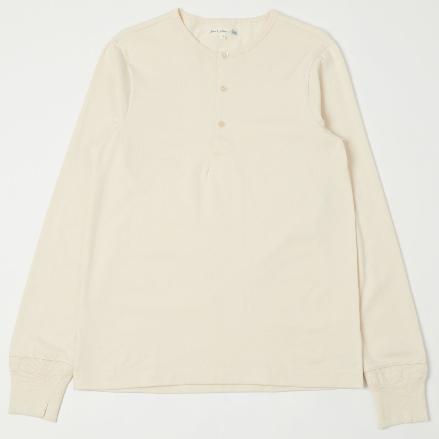 Merz b. Schwanen 206 Long Sleeve Henley - Nature