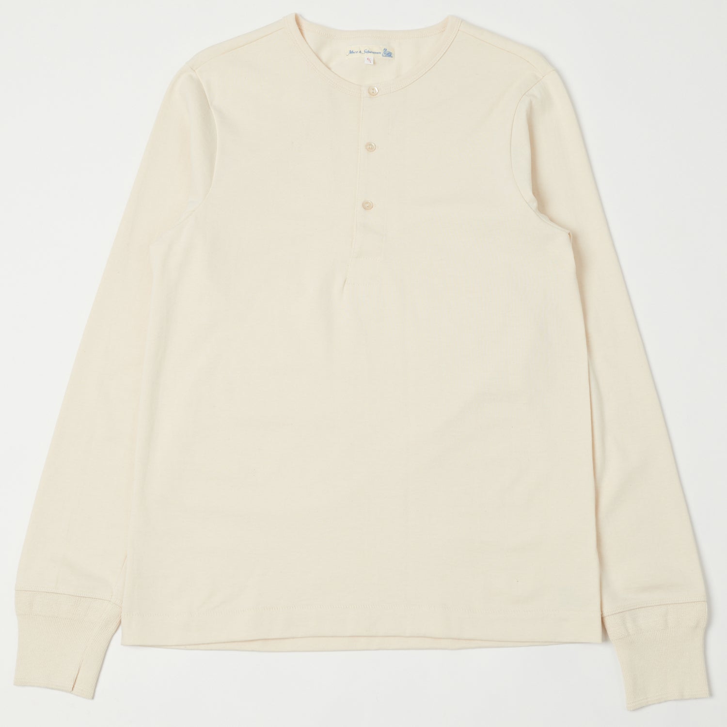 Merz b. Schwanen 206 Long Sleeve Henley - Nature