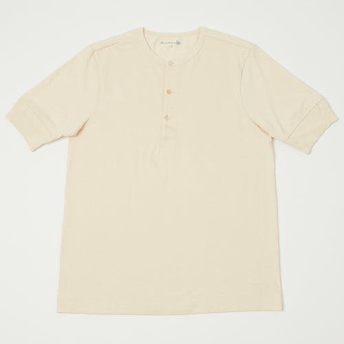 Merz b. Schwanen 207 Short Sleeve Henley - Nature