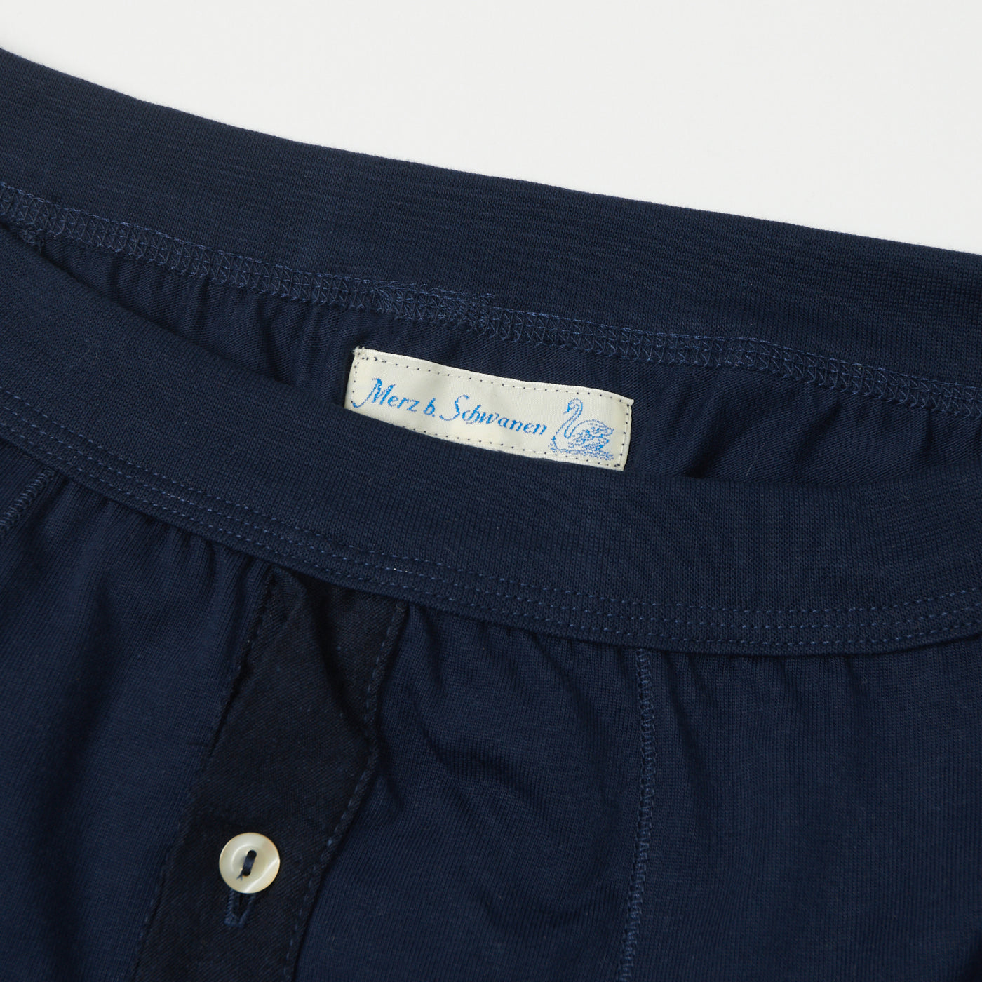 Merz b. Schwanen 255 Button Fly Boxer Brief - Ink Blue
