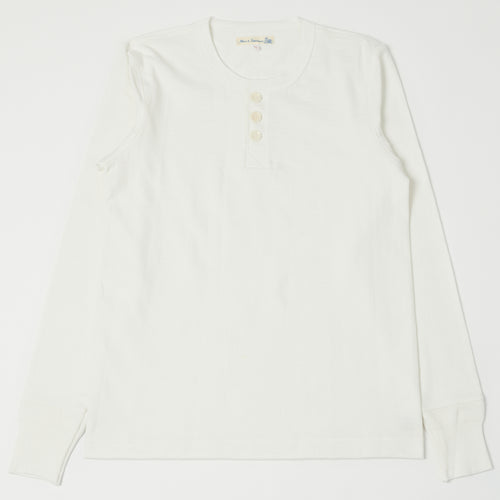 Merz b. Schwanen 2S04 Heavyweight Long Sleeve Henley - Nature