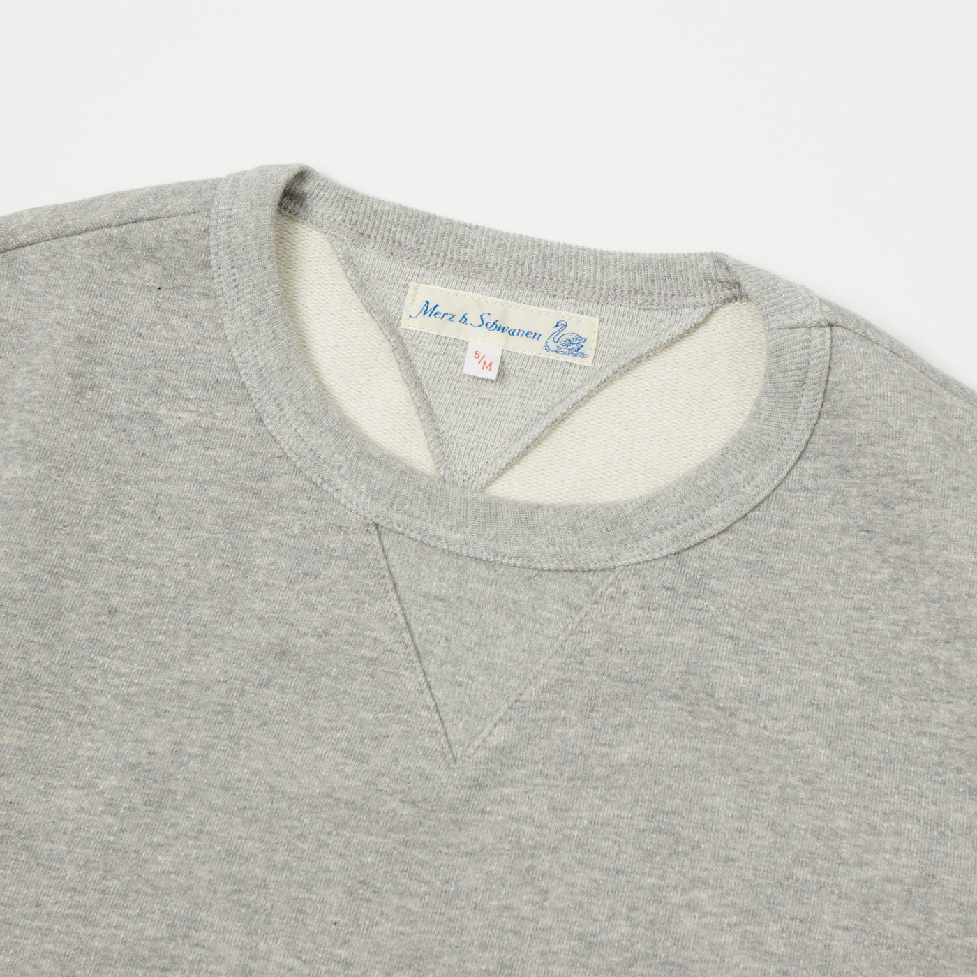 Merz b. Schwanen 346 Crew Neck Sweatshirt - Grey Melange