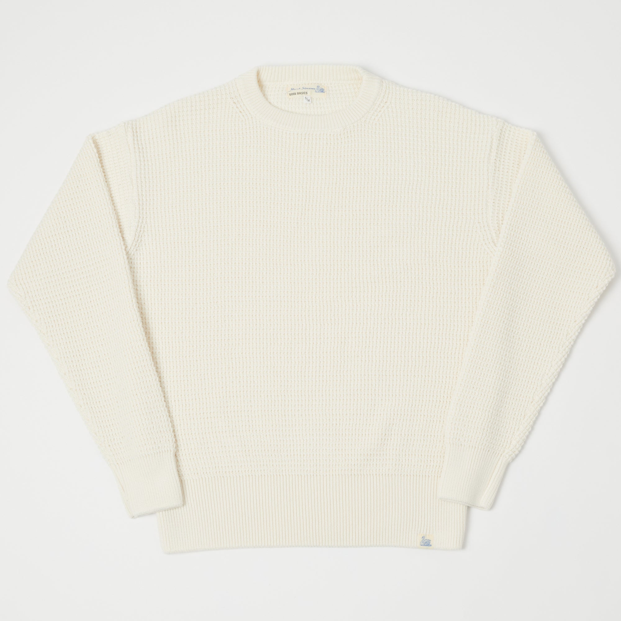 Merz b. Schwanen 'Good Basics' Waffle Knit Pullover - Nature