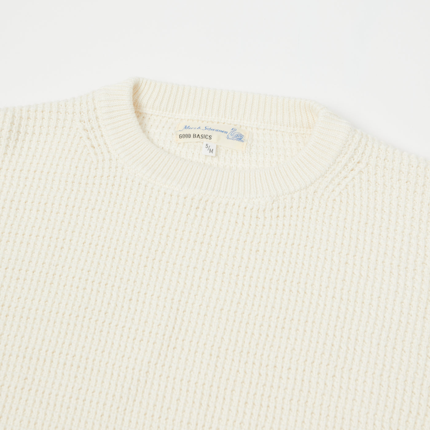 Merz b. Schwanen 'Good Basics' Waffle Knit Pullover - Nature