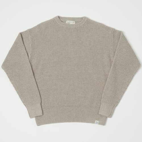 Merz b. Schwanen 'Good Basics' Waffle Knit Pullover - Grey Melange