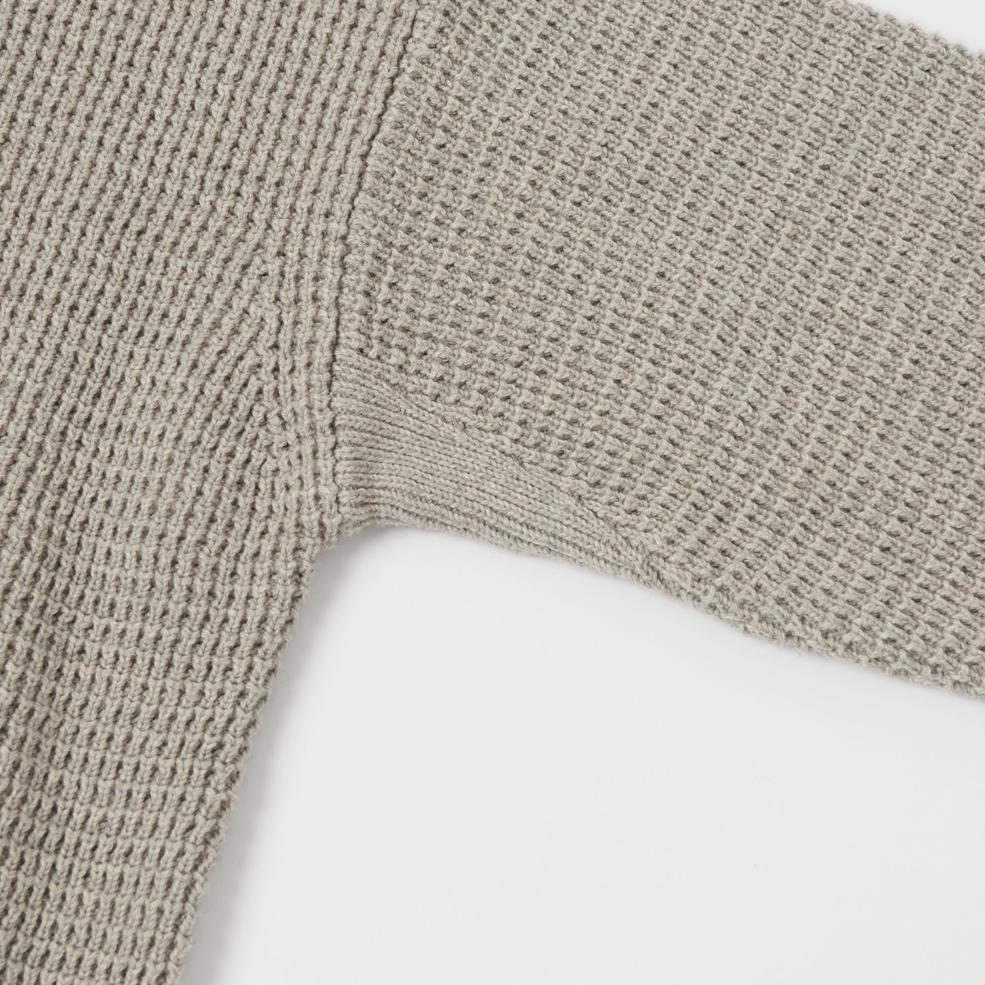 Merz b. Schwanen 'Good Basics' Waffle Knit Pullover - Grey Melange