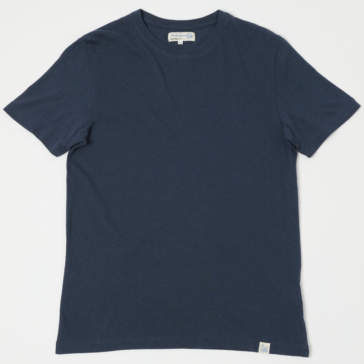 Merz b. Schwanen 'Good Basics' Vintage Wash T-Shirt - Denim Blue