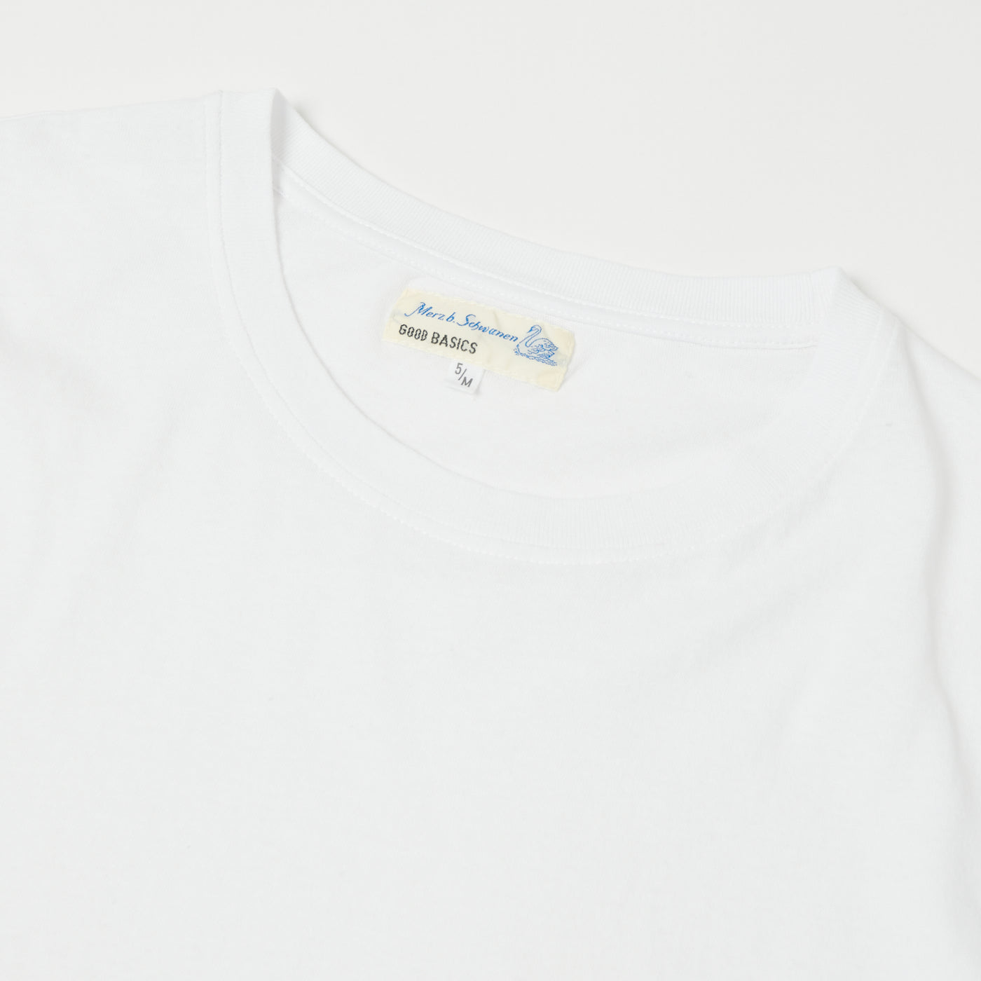 Merz b. Schwanen 'Good Basics' Vintage Wash T-Shirt - White